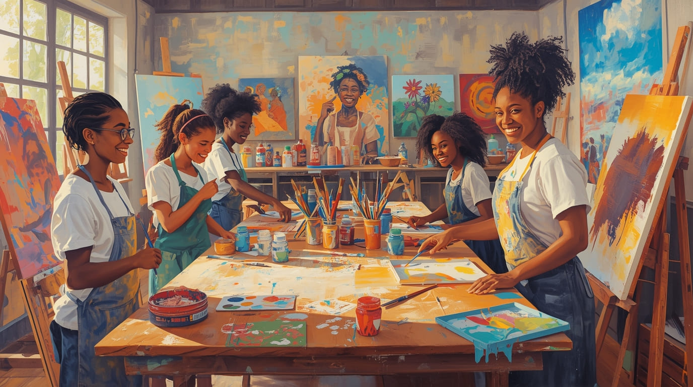 Acrylverf schilderles bij Clixkhexjrax