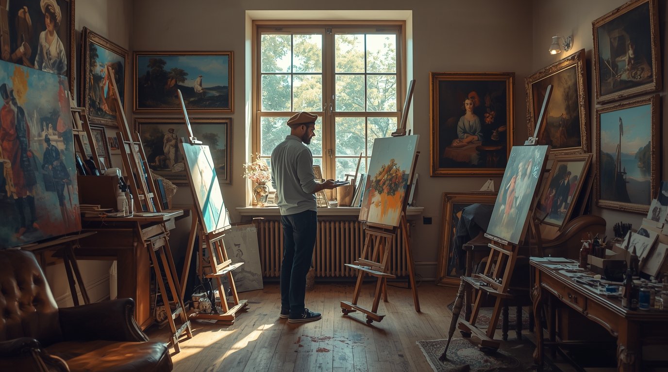 Olieverf schilderles bij Clixkhexjrax